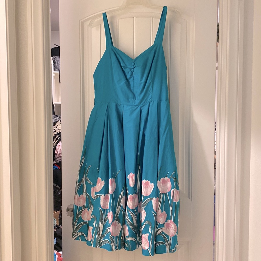 Lindy bop turquoise w/pink dress